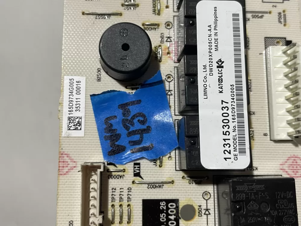 GE 165D9734G005 Dishwasher Control Board AZ188810 | Wm1439