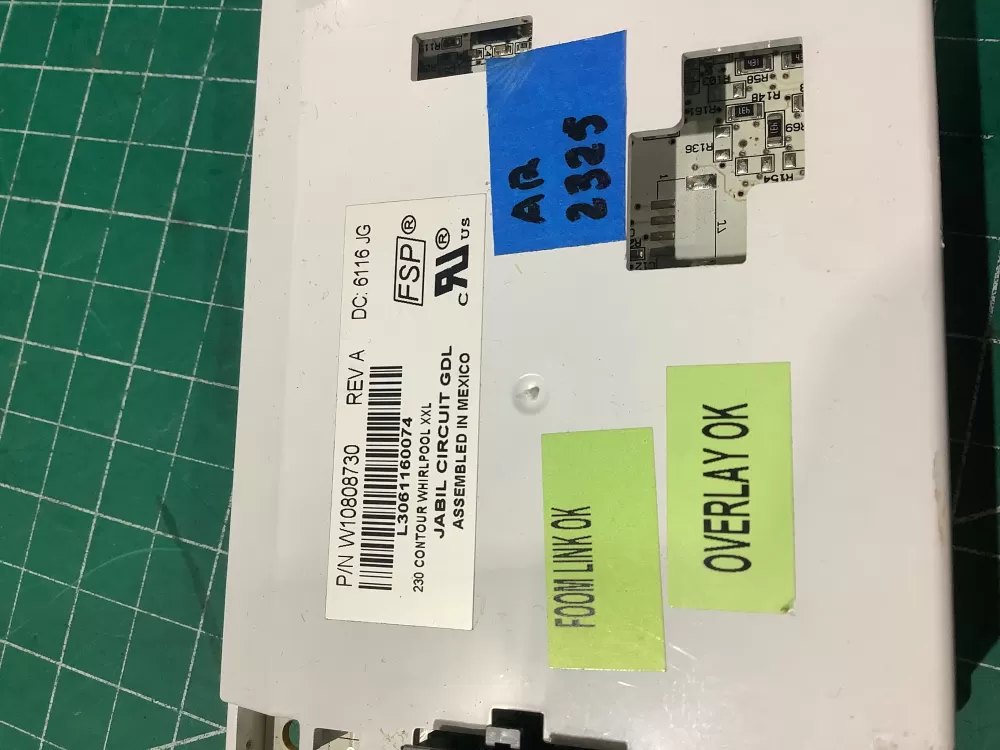 Whirlpool W10808730 Refrigerator Control Board Dispenser AZ193206 | AR2325