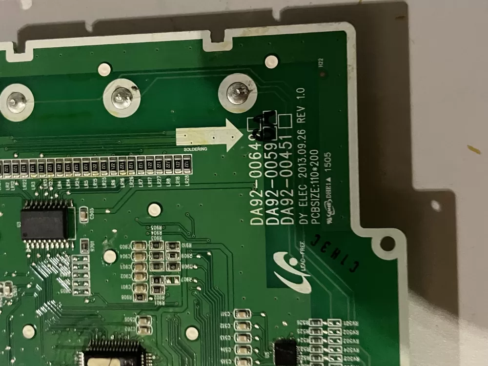Samsung DA92 00649A Refrigerator Control Board Dispenser AZ31967 | Wm90