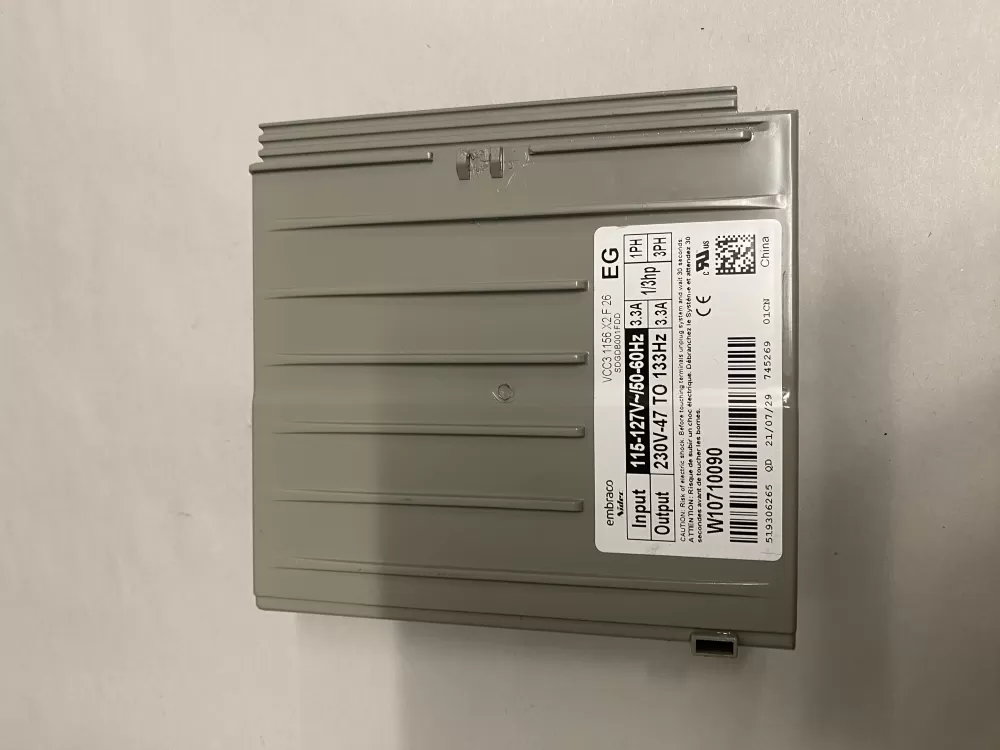 Whirlpool  Maytag  KitchenAid  Kenmore W10710090 W11087200 PS12070625 Refrigerator Control Board Inverter