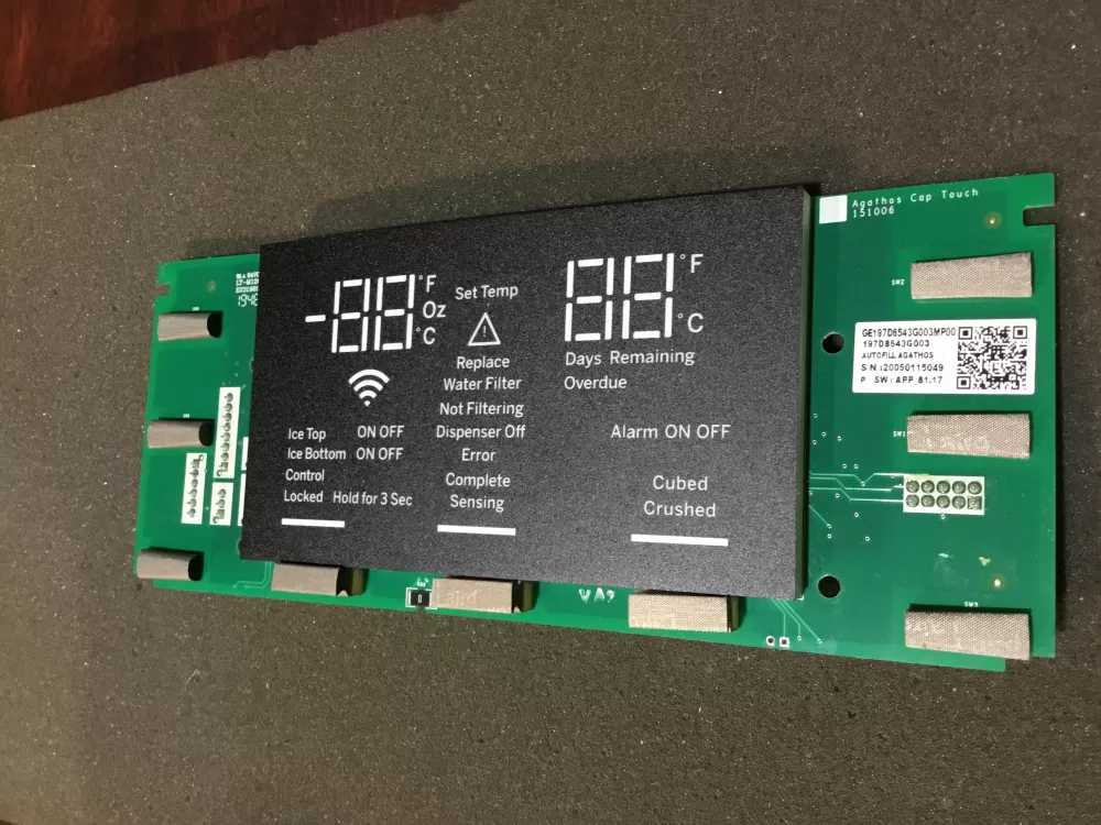 GE 197D8543G003 Refrigerator Control Board