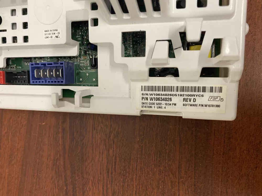 Whirlpool AP5951723 W10634026 PS10056798 Washer Control Board AZ49126 | BK1799