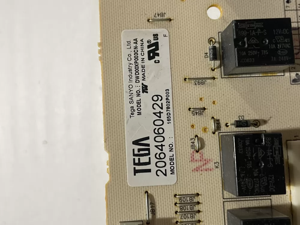 GE Power Dishwasher Control Board 165D7802P003 WD21X10247 AZ184224 | Wm2619