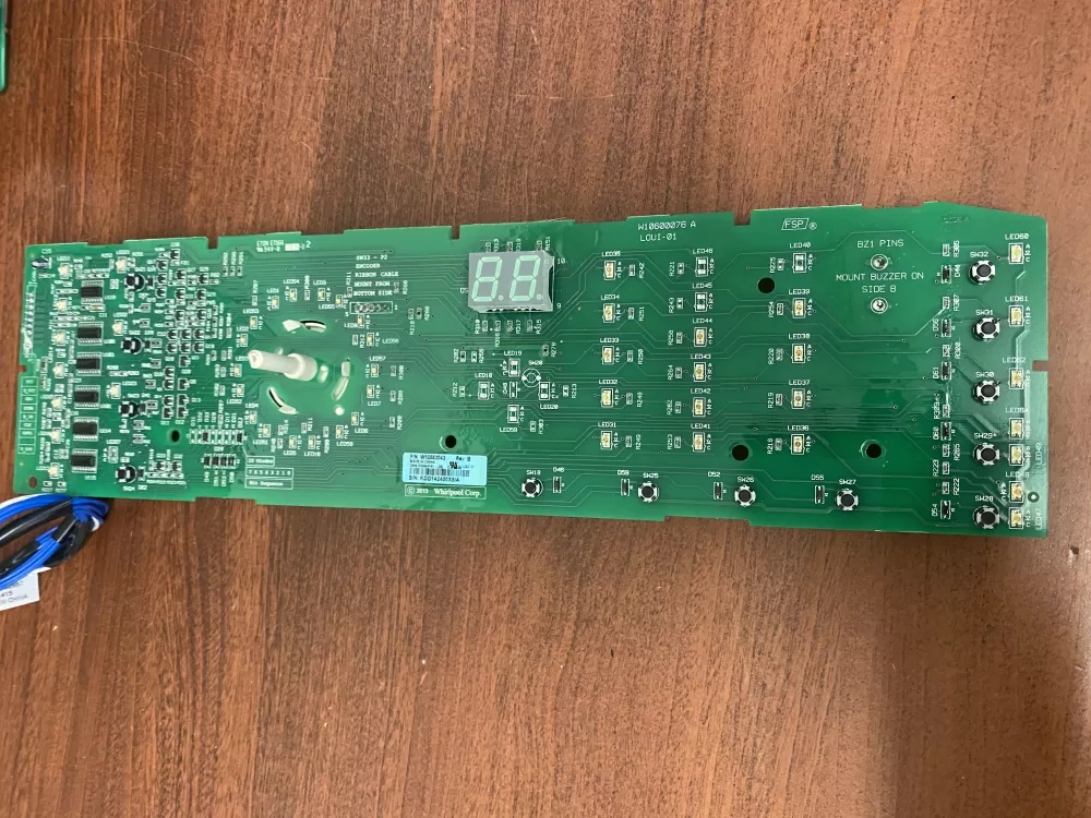 Whirlpool  Kenmore W10583043 WPW10578751 AP6023176  W10578751 PS11756517 Washer Control Board Interface