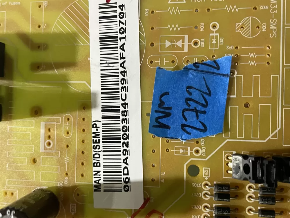 Samsung DA92 00384A Refrigerator Control Board AZ199333 | Wm2722