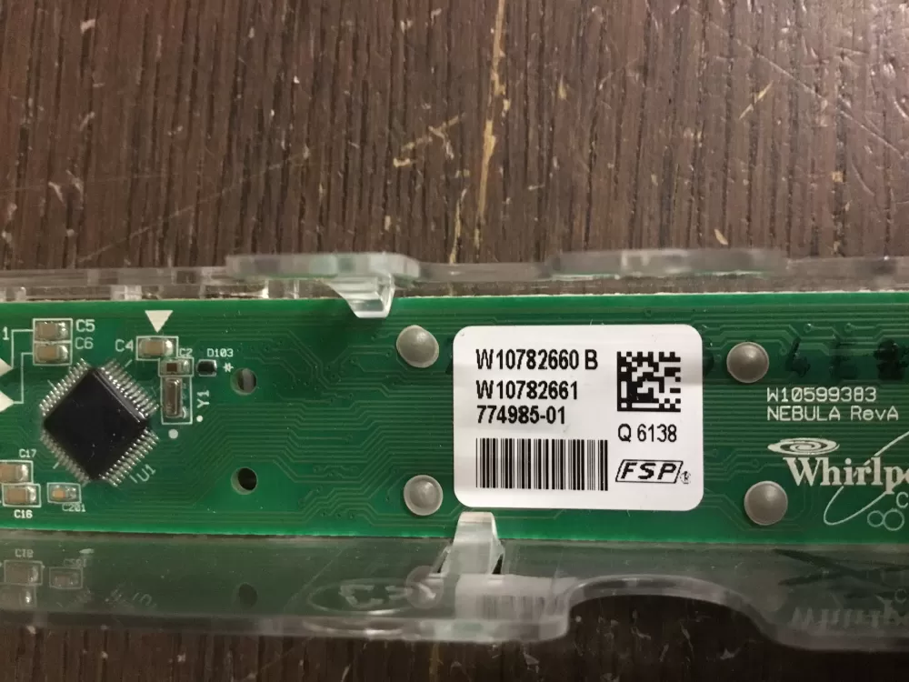 Whirlpool W10782660 Dishwasher Control Board User Interface AZ16364 | NR29