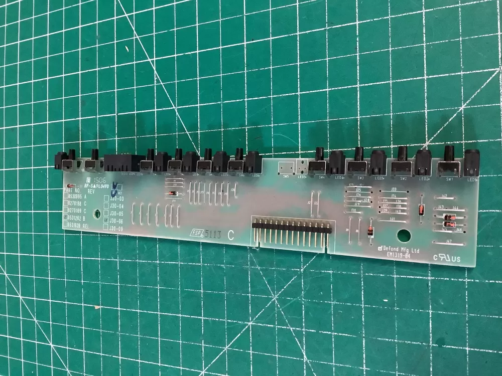 KitchenAid WP8531262 Dishwasher User Interface Board AZ229010 | NR532