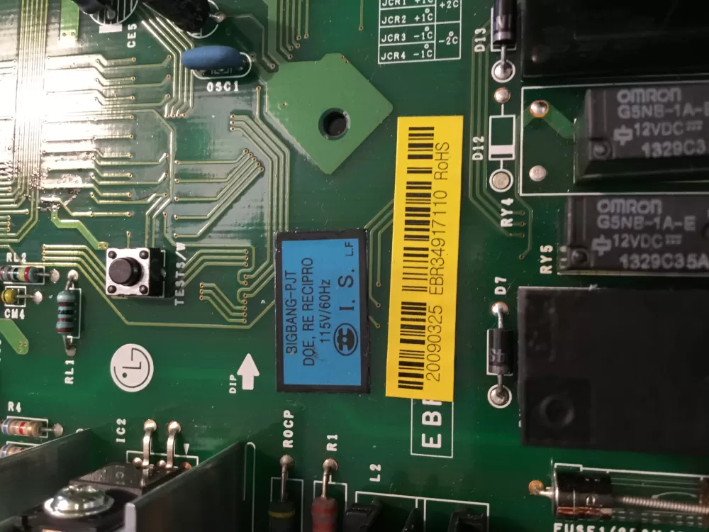 LG AP4511859 6871JB1431F EBR34917110 Refrigerator Control Board AZ100034 | NR131