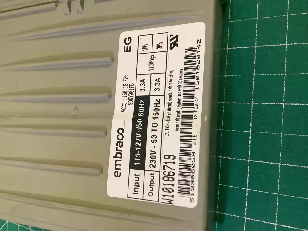 Whirlpool W1089391 Refrigerator Compressor Inverter Control AZ195072 | NR657