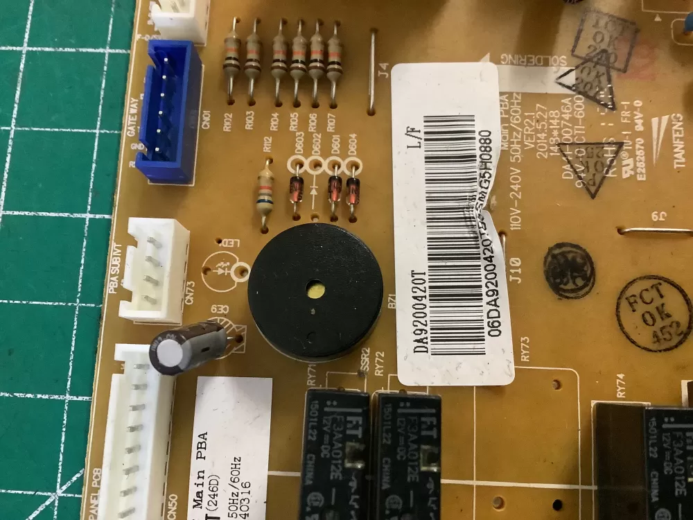 Samsung DA92 00420T DA9200420T Refrigerator Control Board AZ191508 | NR1416
