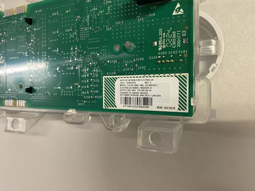Electrolux A17444103C A17444104B Dryer Control Board Assembly AZ103936 | BK1041