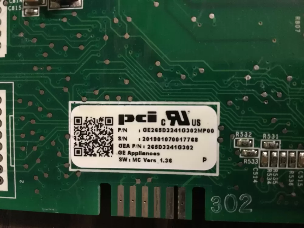 GE Dishwasher Control Board P/N 265D3241G302 AZ6058 | NR470