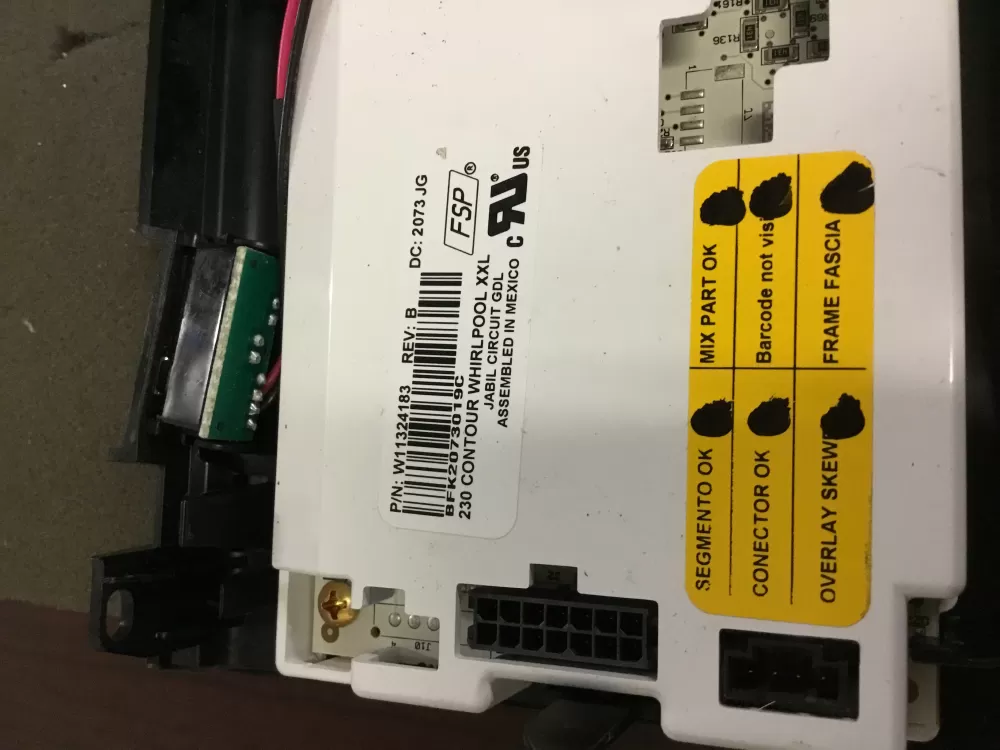 Whirlpool W11636544 Refrigerator Control Board Dispenser AZ89125 | NR1189