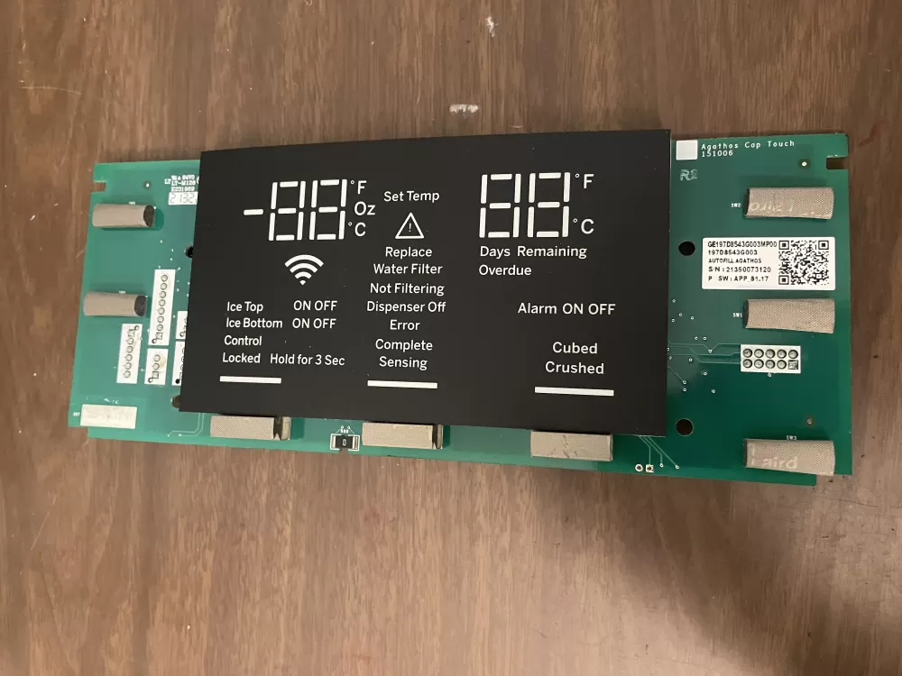 GE 197D8543G003 Wr55x30487 Refrigerator Control Board AZ48605 | KM616
