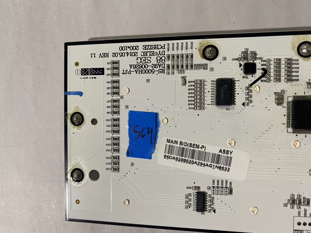 Samsung Refrigerator Dispenser Control Board -DA92-00626A AZ194385 | BK564