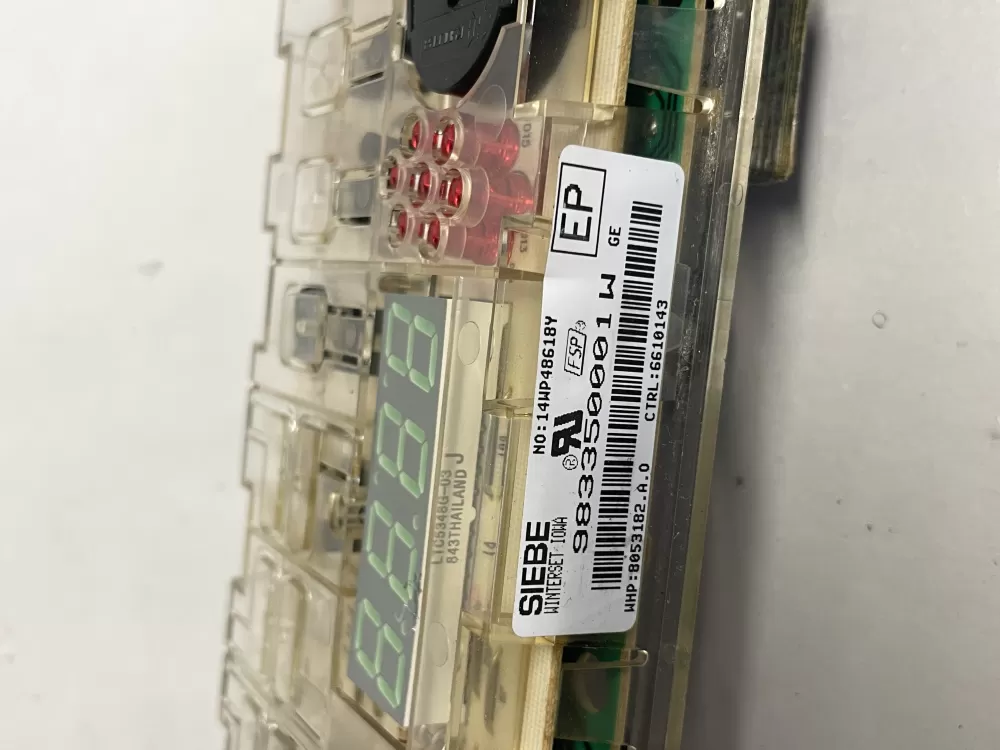 14WP48618Y Whirlpool Range Board - Control