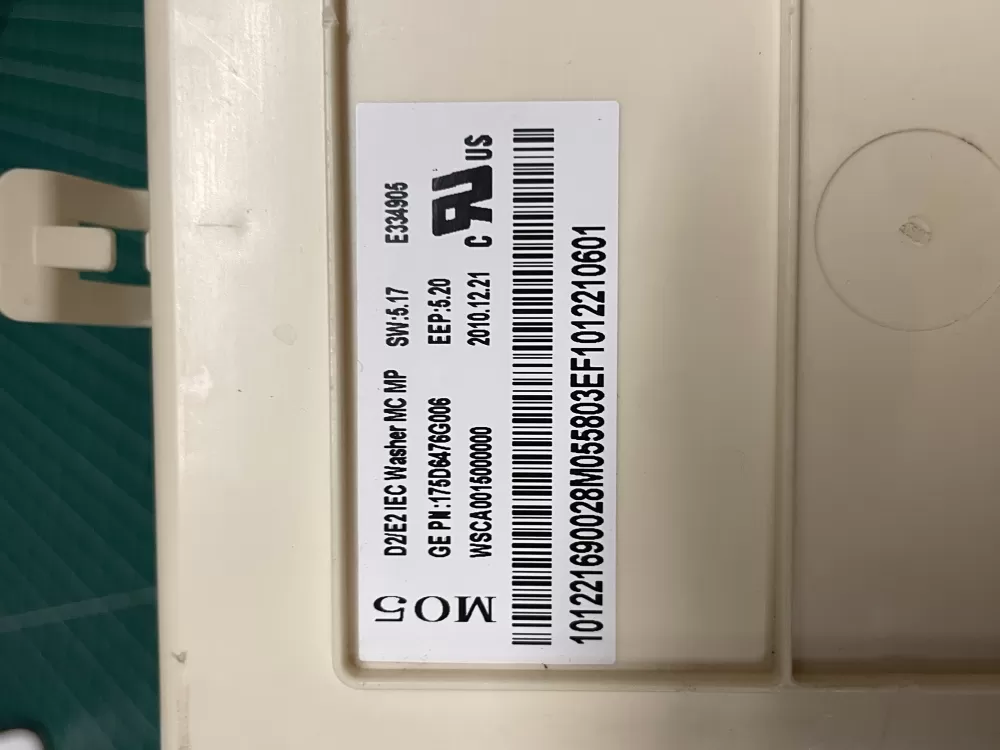 GE WASHER CONTROL BOARD WH12X10486 175D6476G006 AZ210446 | Wmv929