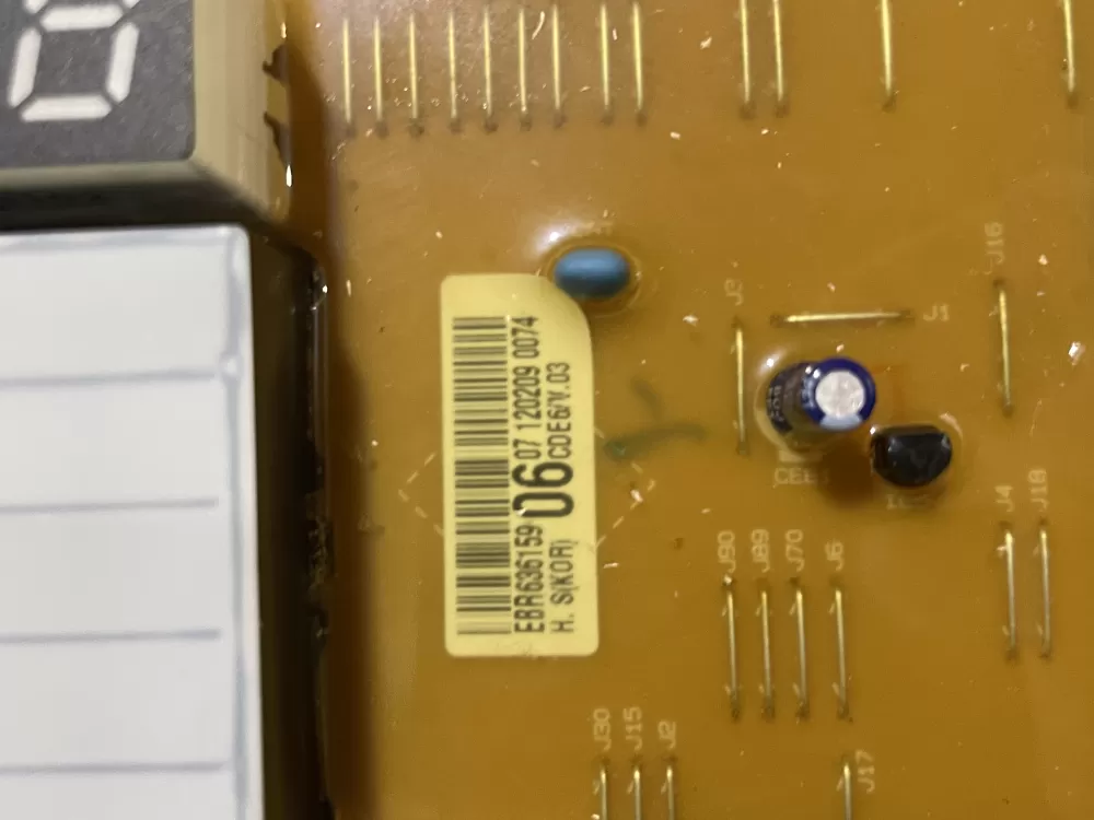 LG EBR63615906 Dryer Control Board AZ170716 | Wmv52