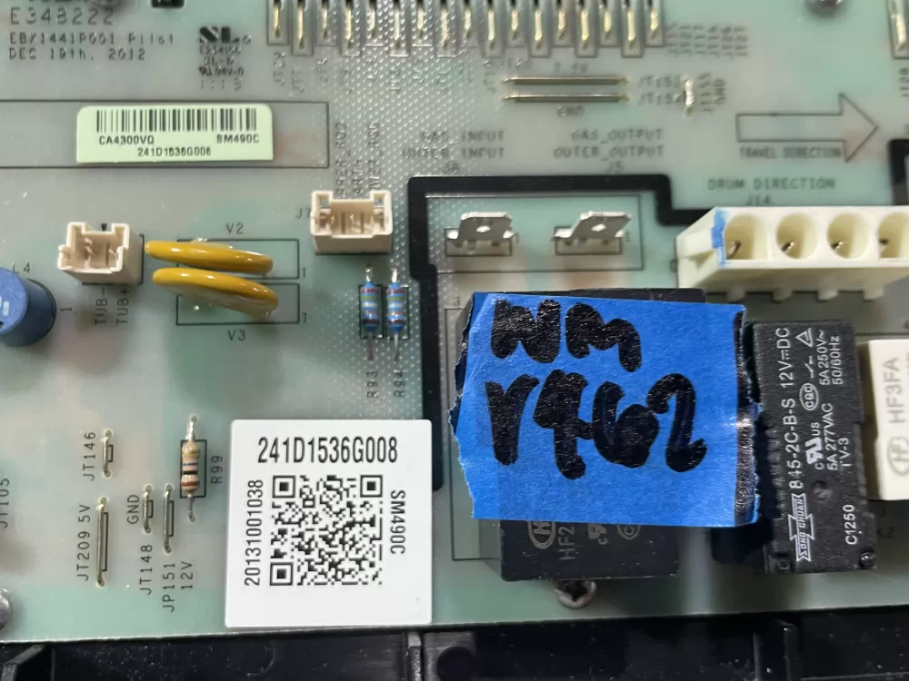 GE 241D1536G015 241D1594G015 EBX1441P001 Dryer Control Board AZ148381 | Wmv462