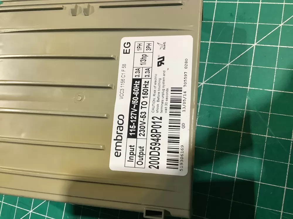 GE 200D5948P012 Refrigerator Control Board Inverter AZ145601 | NR2439