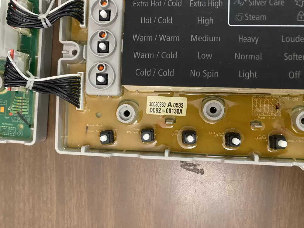 Samsung DC92-00130A DC92-00125A Washer UI Control Board AZ92916 | BK1488