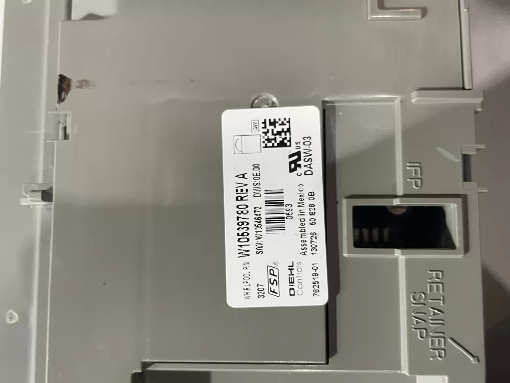 Whirlpool W10539780 W10597041 PS8260224 Control Board AZ199860 | Wm2782