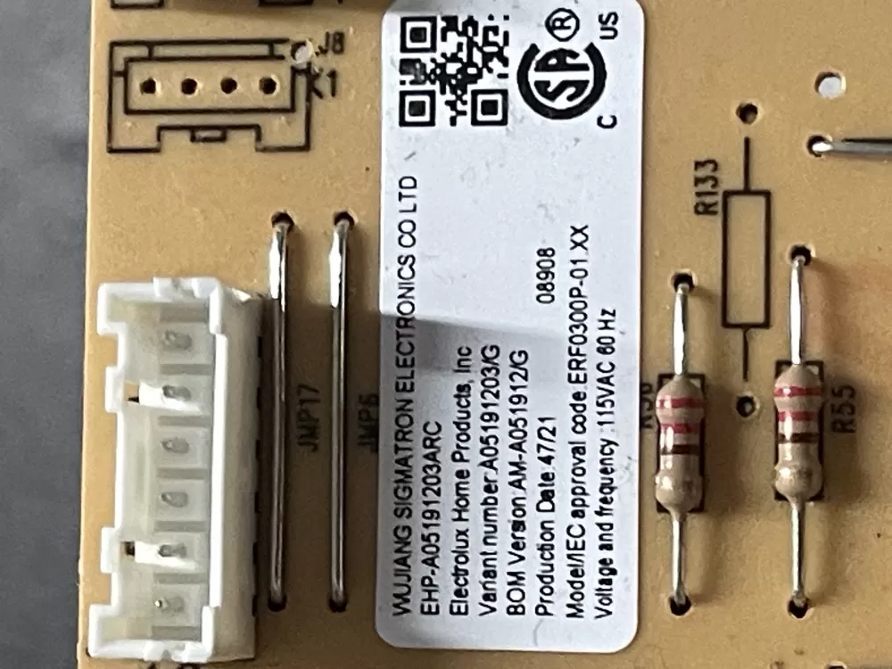 Frigidaire A05191203ARC 5304526011 Refrigerator Control Board AZ16285 | 1491WM 