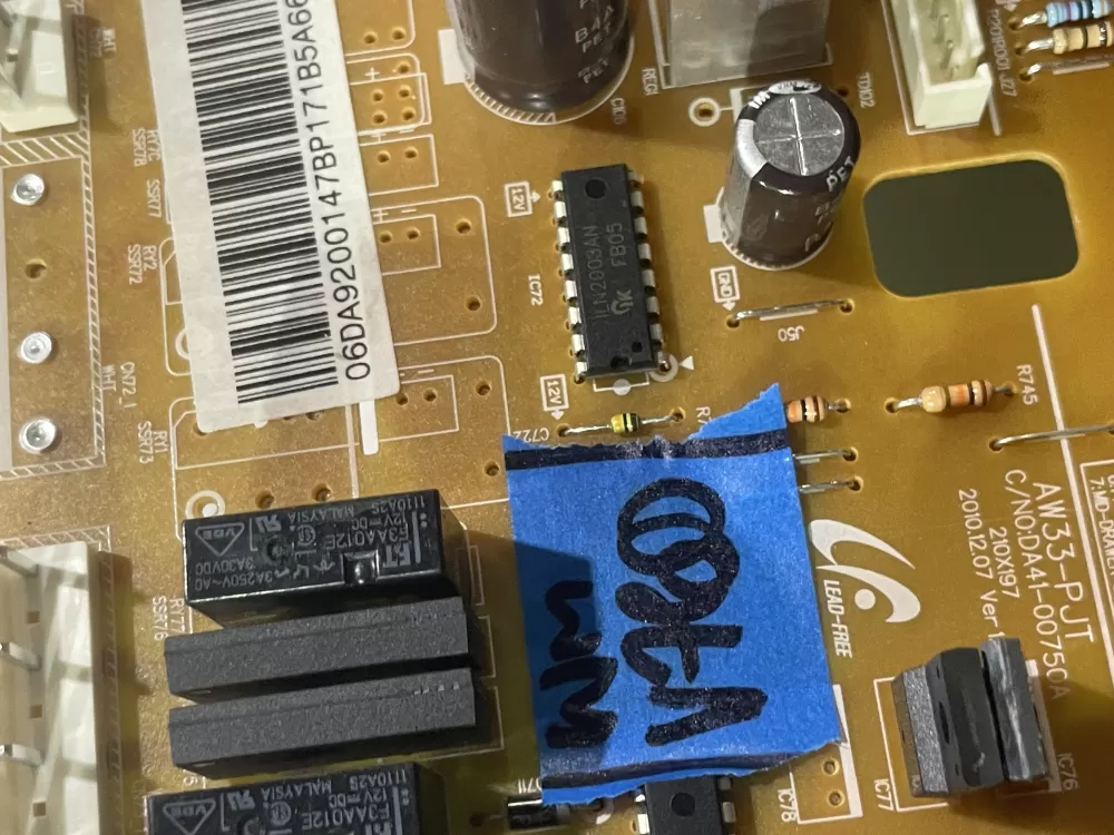 Samsung DA92 00147B DA41 00750A Refrigerator Control Board AZ169310 | Wmv760