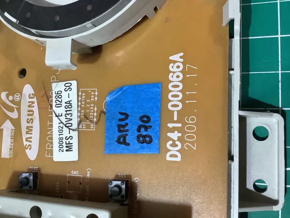 Samsung MFS-DV318A-S0 DC41-00066A Dryer UI Control Board AZ188941 | ARV870