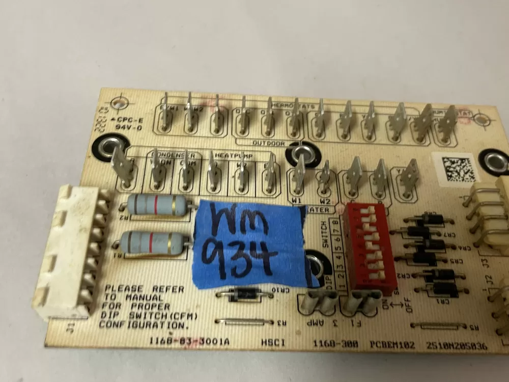 Goodman Amana 1168 300 Pcbem102 Furnace Control Board Ecm AZ102817 | Wm934