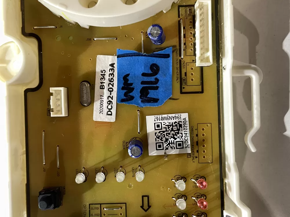 Samsung DC92 02633A Dryer Control Board Display AZ205254 | Wmv916