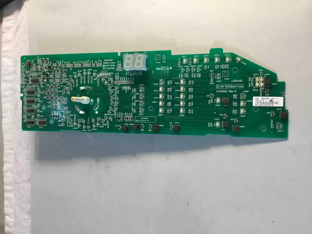 Whirlpool 8564295 User Interface Control Board AZ104787 | BG210