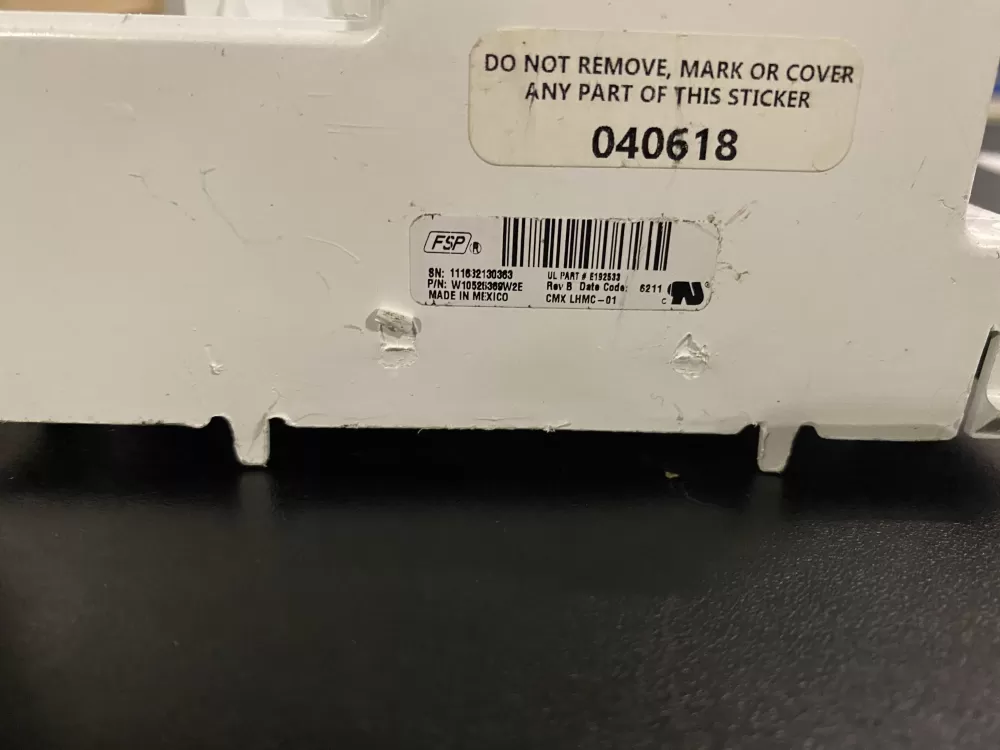 Whirlpool W10525369 Washer Control Board CCU AZ26039 | BK77