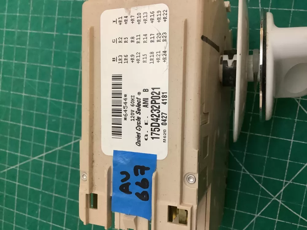 GE 175D4232P021 WH12X10255 Washer Timer AZ219232 | ARV667