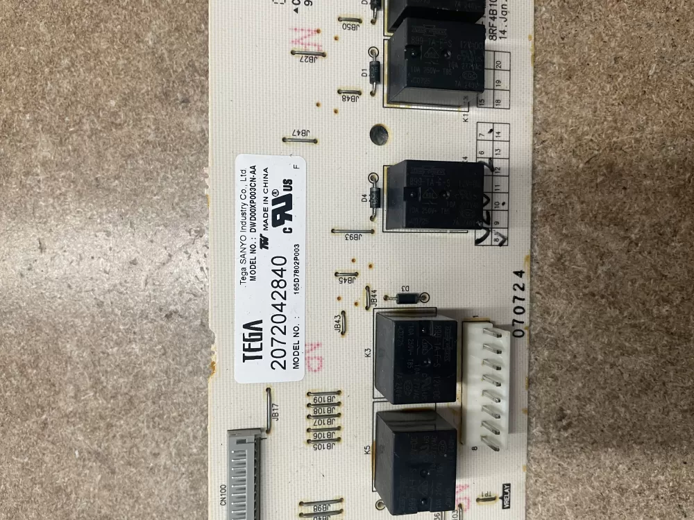 GE 165D7802P003 Dishwasher Control Board AZ20239 | KM1582