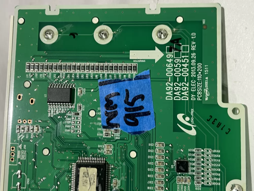 Samsung DA92 00649A Refrigerator Control Board Dispenser AZ152369 | Wm915