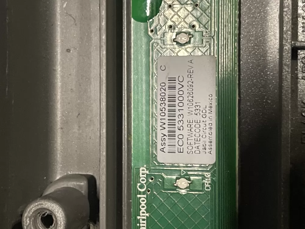 KitchenAid Whirlpool W10538020 Dishwasher Control Board AZ26055 | WMV308