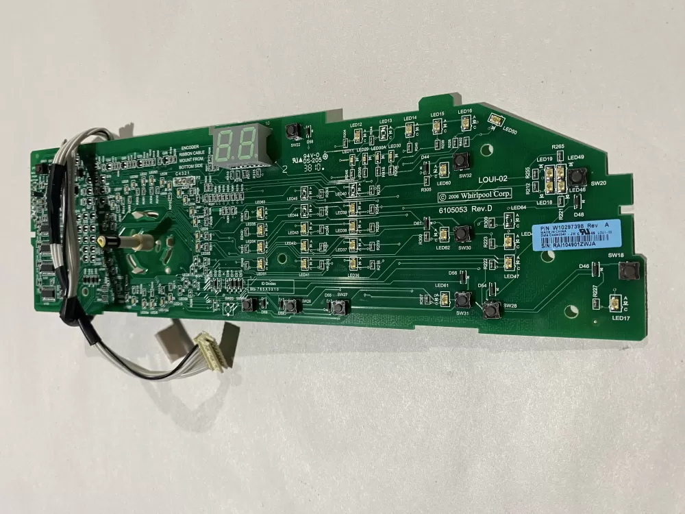 Whirlpool W10298622 W10297398 Washer Control Board