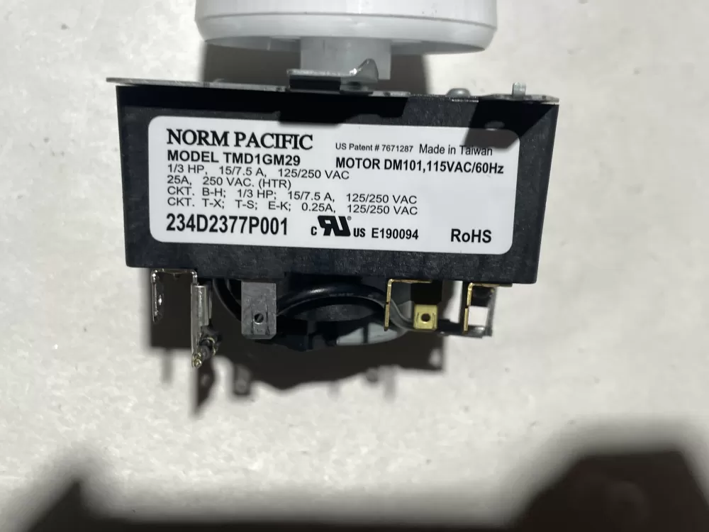 GE AP6027534 WE04X24551 PS11759041 234D2377P001 Dryer Timer AZ107827 | Wm682