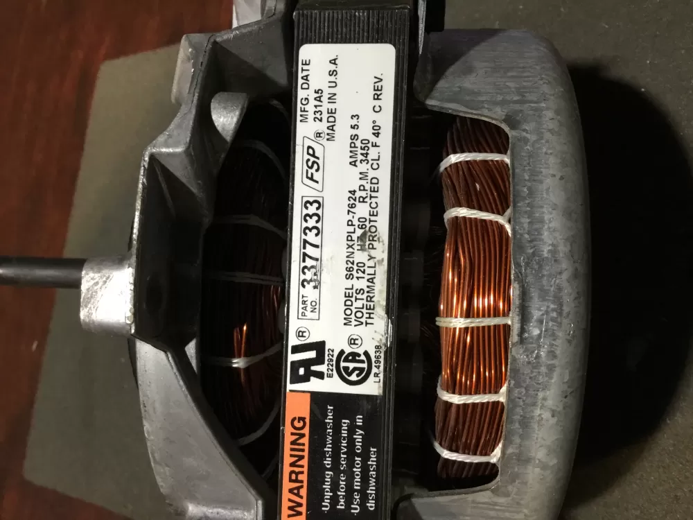 KitchenAid Kenmore 3377333 Dishwasher Motor Pump AZ99900 | SL167