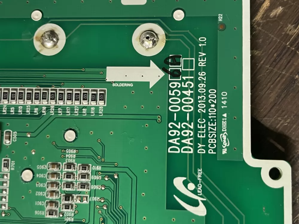 Samsung DA92-00596A Refrigerator Dispenser Control Board AZ51459 | Wm1906