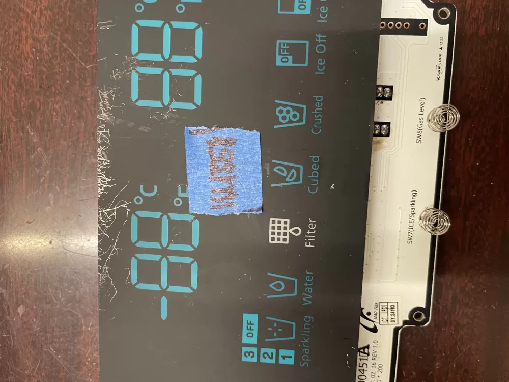 Samsung DA92 00451A Refrigerator Control Board Dispenser AZ31752 | KM358