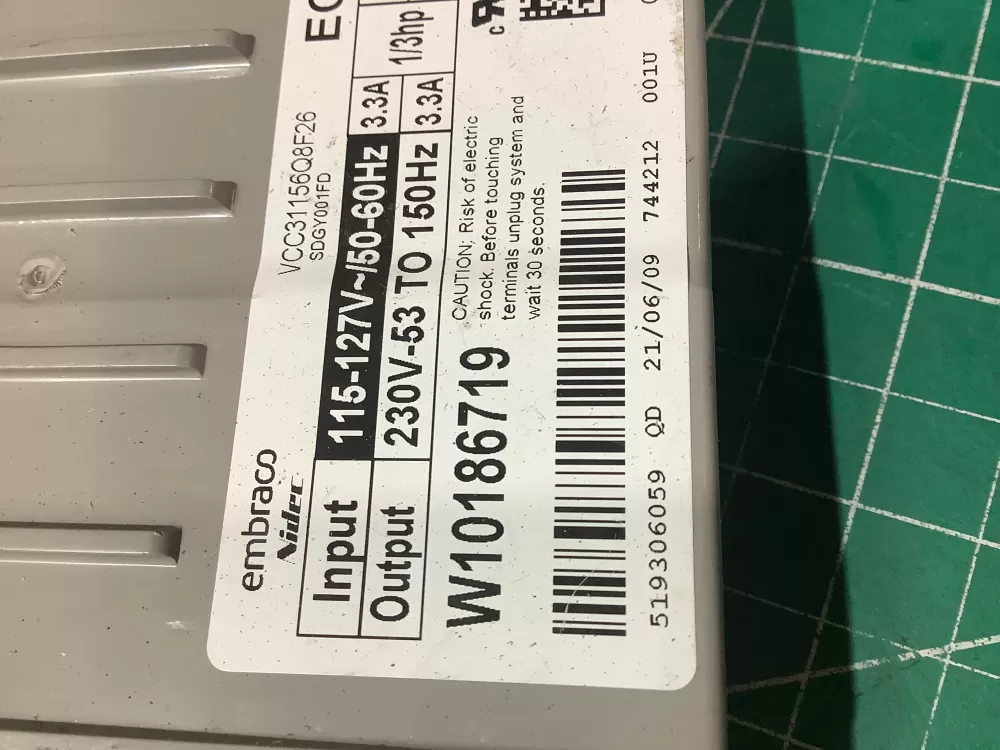 Whirlpool W1089391 Refrigerator Compressor Inverter Control AZ194975 | AR409