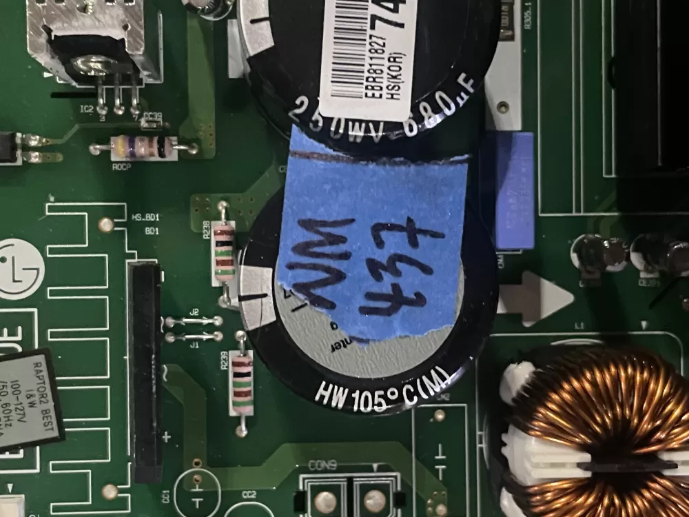 LG EBR81182781 Refrigerator Control Board AZ24776 | WM437