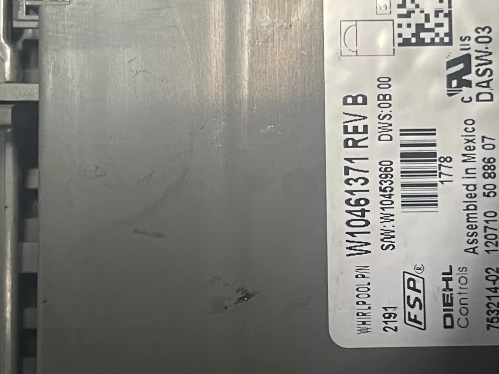 Whirlpool Kenmore W10352583 Dishwasher Control Board AZ20822 | WM1357