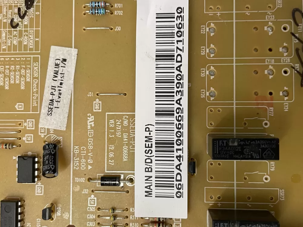 Samsung AP4909012 DA92-00055A Refrigerator Control Board AZ52672 | Wm1924