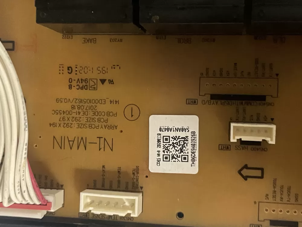 Samsung Dg34 00043a Oven Range Control Board Touch Panel Assy AZ232556 | Wmv983