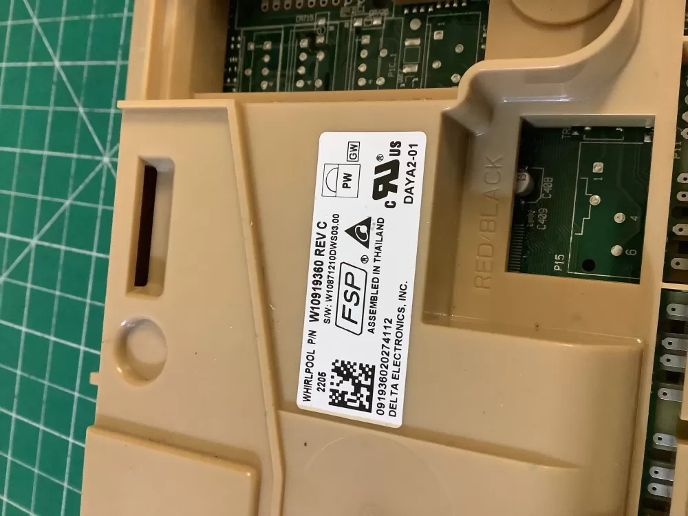 Whirlpool W10919360 W11087226 Dishwasher Control Board # AZ212808 | NR1762