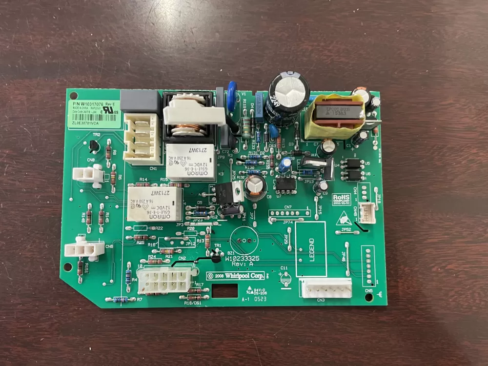 Whirlpool  KitchenAid  Kenmore  Jenn-Air AP6019378 W10205552 W10268635 W10317076 WPW10317076 PS11752684 Refrigerator Control Board