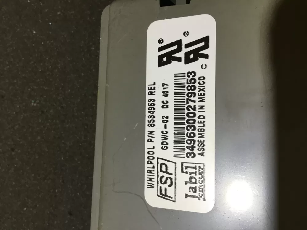 Whirlpool KitchenAid Kenmore WP8564543 Dishwasher Control Board AZ75091 | NR1883